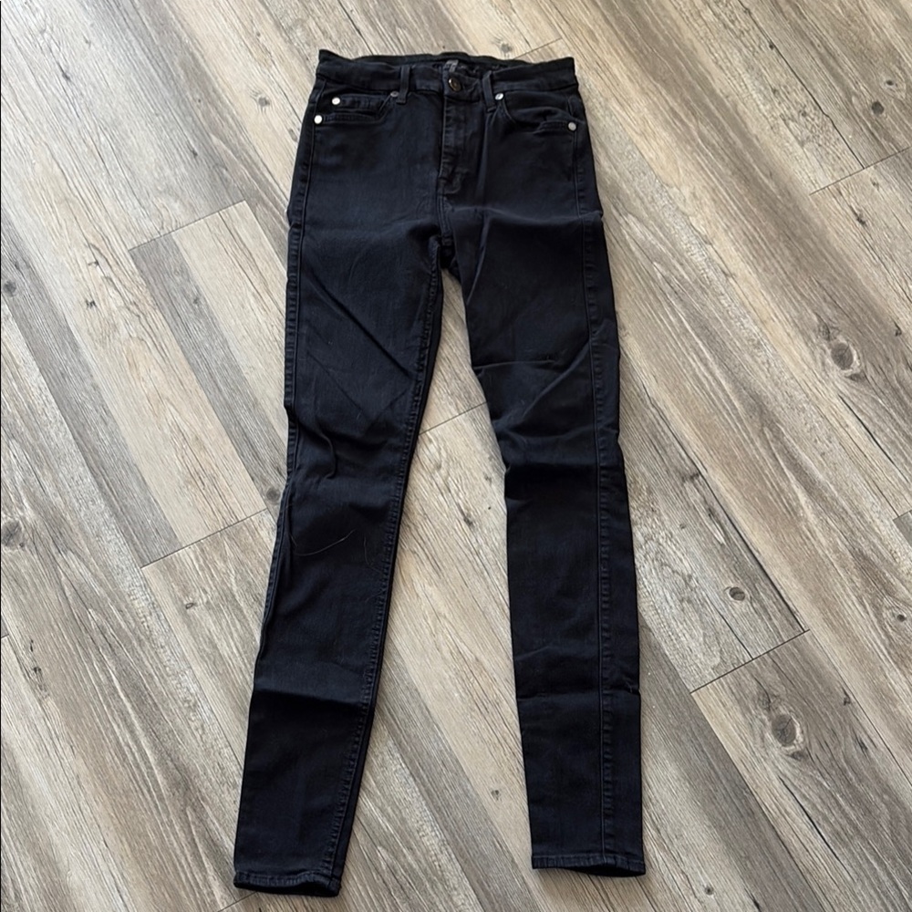7 For All Mankind Black Skinny Jeans | Size 26 | Stretchy & Comfortable